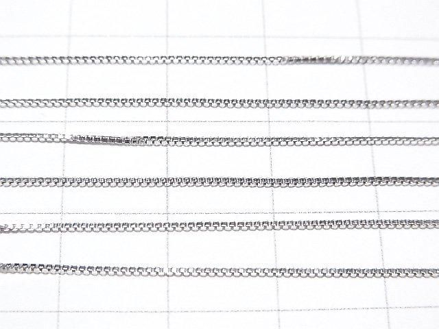 Silver 925 Box Chain 0.7mm Rhodium Plated [40cm][45cm][50cm][60cm][75cm] Necklace 1pc