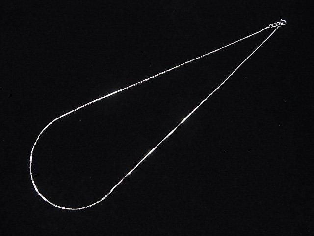 Silver 925 Box Chain 0.7mm Rhodium Plated [40cm][45cm][50cm][60cm][75cm] Necklace 1pc
