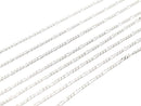 Silver925 Figaro (Long and Short) Chain, 1.3mm, Sterling Silver Finish [40cm][45cm][50cm][60cm] Necklace, 1pc