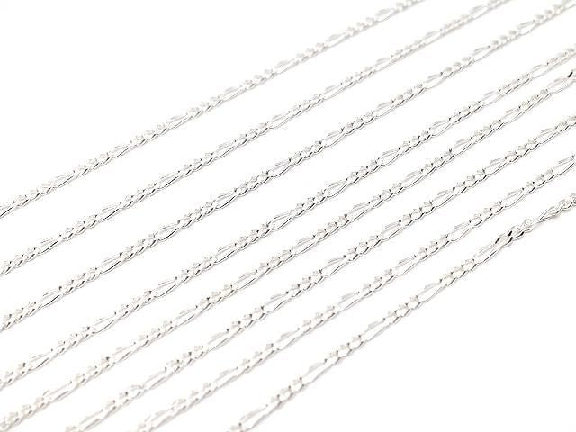 925純銀費加洛（長短）鍊 1.3mm 純銀色 [40公分][45公分][50公分][60公分] 項鍊 1件