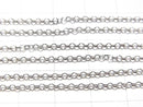 Silver925 Rolo Chain NO.2 1.7mm Rhodium Plated [40cm][45cm][50cm][60cm] Necklace 1pc