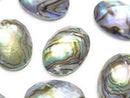 [Video] Abalone Shell x Crystal AAA- Oval Faceted Cabochon 18x13mm 2pcs
