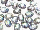 [Video] Abalone Shell x Crystal AAA- Oval Faceted Cabochon 18x13mm 2pcs