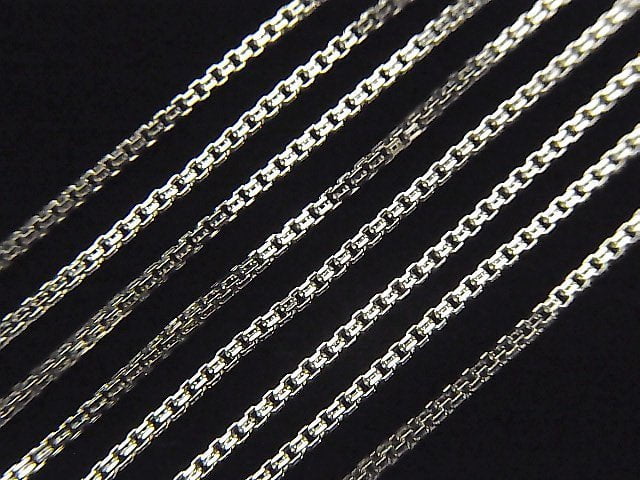 Silver925 Design Box Chain 1.1mm Rhodium Plated [40cm][45cm][50cm] Necklace 1pc