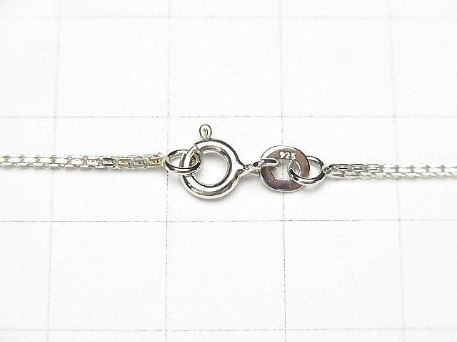 Chaîne maille forçat fantaisie en argent 925, 1,1 mm, plaquée rhodium [40cm][45cm][50cm] Collier 1pc