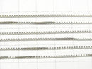 Silver925 Designer Box Chain 1.1mm Rhodium Plated [40cm][45cm][50cm] Necklace 1pc