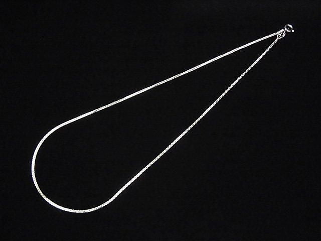 Chaîne maille forçat fantaisie en argent 925, 1,1 mm, plaquée rhodium [40cm][45cm][50cm] Collier 1pc