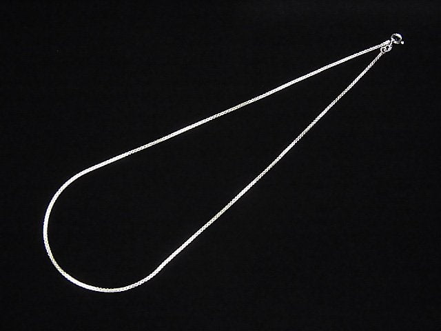 Silver925 Designer Box Chain 1.1mm Rhodium Plated [40cm][45cm][50cm] Necklace 1pc