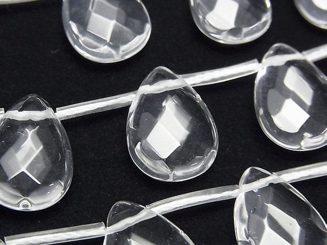 [Video] Crystal AAA Pear shape Faceted Briolette 18x13mm 1/4 or 1strand beads (aprx.15inch/36cm)