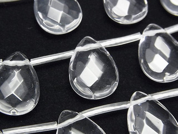 [Video] Crystal AAA Pear shape Faceted Briolette 18x13mm 1/4 or 1strand beads (aprx.15inch/36cm)