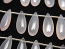 Chalcedony, Pear Shape Gemstone Beads