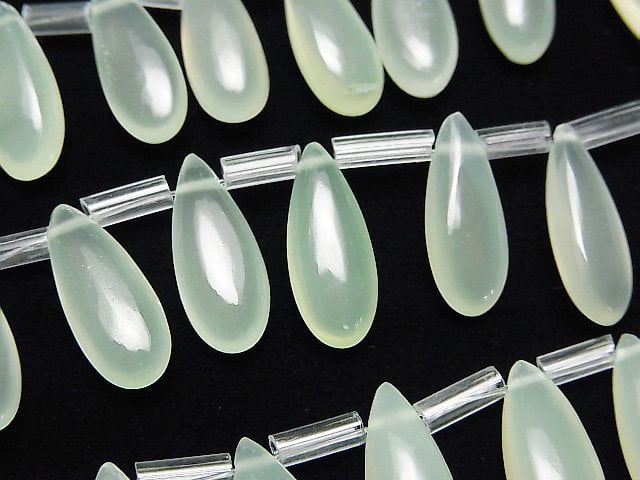 Chalcedony, Pear Shape Gemstone Beads