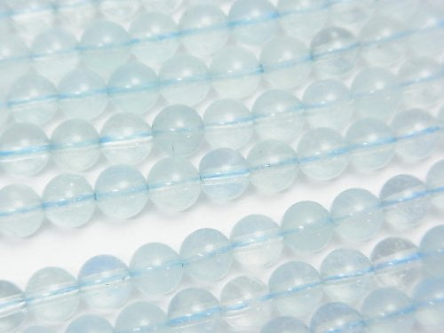 Aquamarine, Round Gemstone Beads