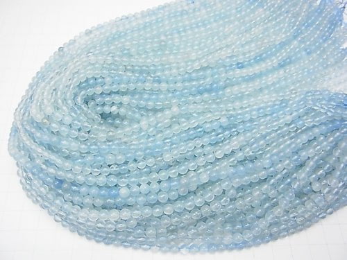 [Video] 1strand $11.79! Madagascar Aquamarine AA+ Round 4.5-5mm 1strand beads (aprx.15inch / 38cm)