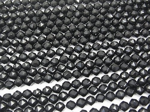 High quality! 1strand $8.79! Onyx AAA Star Faceted Round 8mm 1strand beads (aprx.15inch / 37cm)