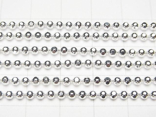Chaîne billes coupées en argent 925, finition argent pur 2,5mm [45cm][50cm][60cm] Collier 1 pièce