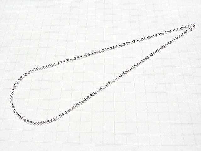 Silver 925 Cut Ball Chain 2.5mm Pure Silver Finish [45cm][50cm][60cm] Necklace 1pc