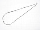 Silver925 Cut Ball Chain 3mm Pure Silver Finish [45cm][50cm][60cm] Necklace 1pc