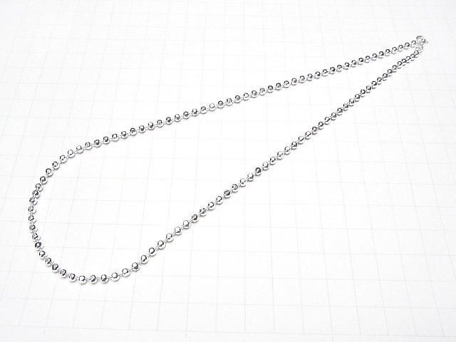 925純銀切面珠鍊 3mm 純銀電鍍 [45公分][50公分][60公分] 項鍊 1件