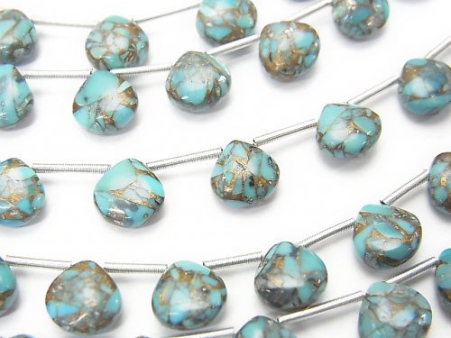 Chestnut Shape, Copper Turquoise & Amazonite Gemstone Beads