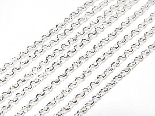 Silver925 Rolo Chain 1.6mm Pure Silver Finish [40cm][45cm][50cm][60cm] Necklace 1pc