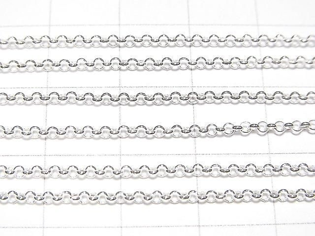 Silver925 Rolo Chain 1.6mm Sterling Silver Finish [40cm][45cm][50cm][60cm] Necklace 1pc