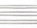 Silver925 Rolo Chain 1.6mm Rhodium Plated [40cm][45cm][50cm][60cm] Necklace 1pc