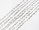 Silver925 Cable Chain 1.1mm Pure Silver Finish [40cm][45cm][50cm] Necklace 1pc