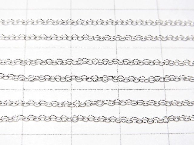 Silver925 Cable Chain 1.1mm Pure Silver Finish [40cm][45cm][50cm] Necklace 1pc