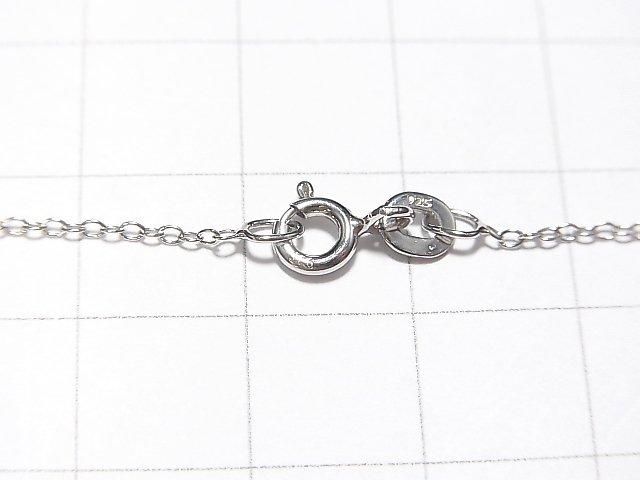 Silver 925 Cable Chain 1.1mm Rhodium Plated [40cm][45cm][50cm] Necklace 1pc