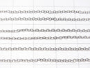 Silver925 Cable Chain 1.1mm Rhodium Plated [40cm][45cm][50cm] Necklace 1pc
