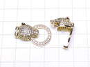 [Video] Metal Parts Leopard Motif with CZ Clasp Gold Color 1pc