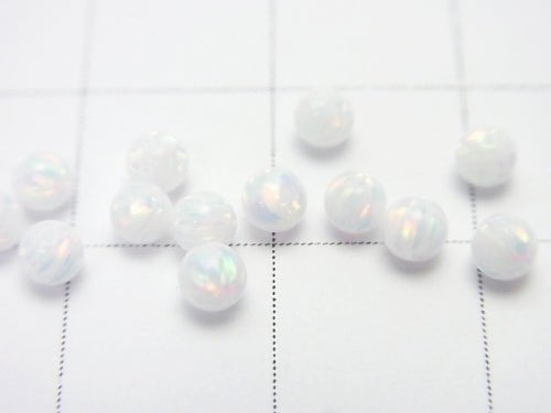 Kyoto Opal Round 3mm [White] Drilled Hole 5pcs $3.79!