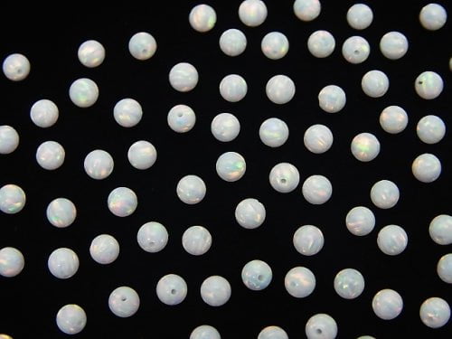 Kyoto Opal Round 3mm [White] Drilled Hole 5pcs $3.79!