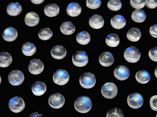 Cabochon, Rainbow Moonstone Gemstone Beads