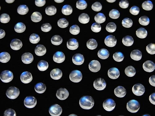 High Quality Rainbow Moonstone AAA Round Cabochon 4x4mm 5pcs $6.79!