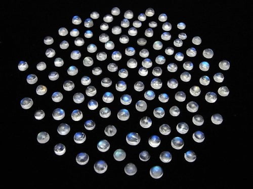 High Quality Rainbow Moonstone AAA Round Cabochon 4x4mm 5pcs $6.79!