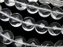 Coin, Crystal Quartz Gemstone Beads