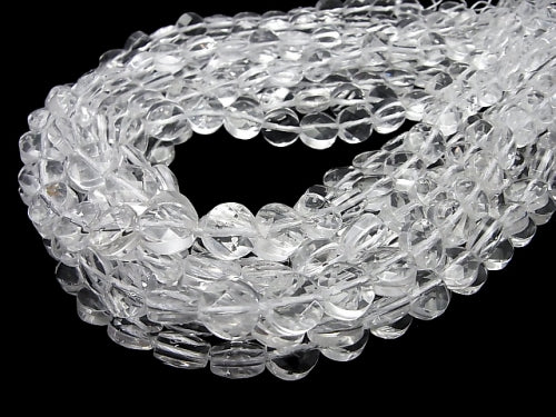 [Video] Crystal AAA Faceted Coin 10x10x5mm half or 1strand beads (aprx.15inch / 38cm)