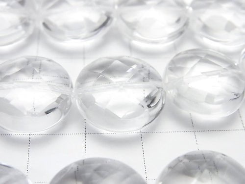 [Video] Crystal AAA Faceted Coin 16x16x8mm 1/4 or 1strand beads (aprx.13inch / 33cm)