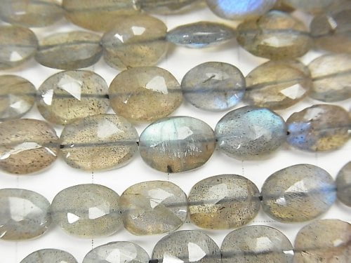 [Video]Labradorite AA++ Faceted Oval 1strand beads (aprx.13inch/31cm)