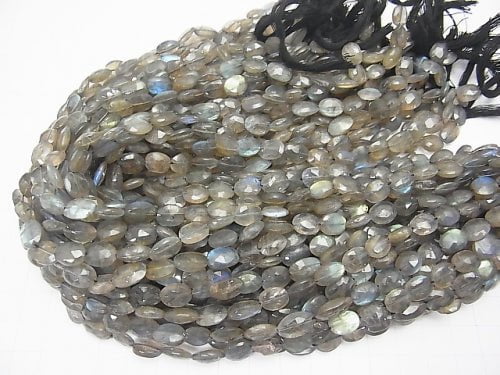 [Video]Labradorite AA++ Faceted Oval 1strand beads (aprx.13inch/31cm)