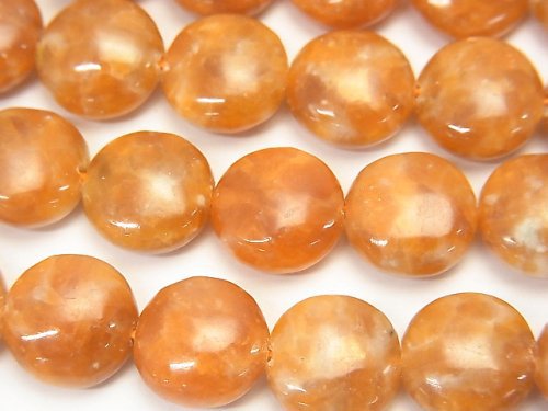 Calcite, Coin Gemstone Beads