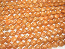 Orange Calcite AA ++ Coin 12x12x6mm half or 1strand beads (aprx.15inch / 36cm)