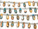 [Video] Oyster Copper Turquoise Pear shape (Smooth) 12x5mm half or 1strand (12pcs)