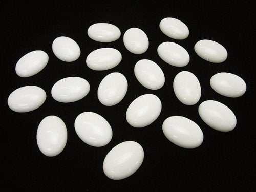 [Video] White Onyx AAA Oval Cabochon 25x18mm 1pc