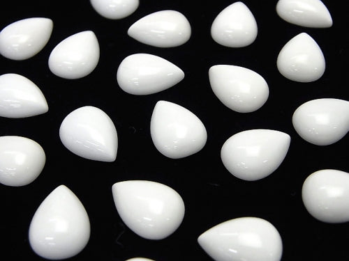 [Video] White Onyx AAA Pear shape Cabochon 14x10mm 2pcs