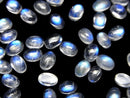 [Video]High Quality Rainbow Moonstone AAA Oval Cabochon 6x4mm 5pcs