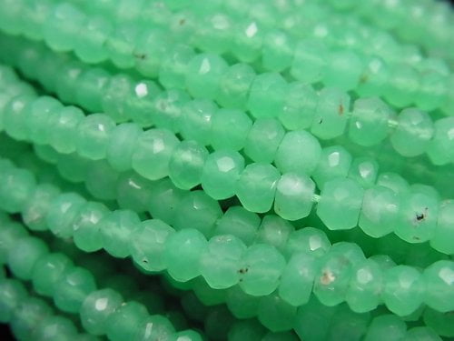 Chrysoprase, Roundel Gemstone Beads