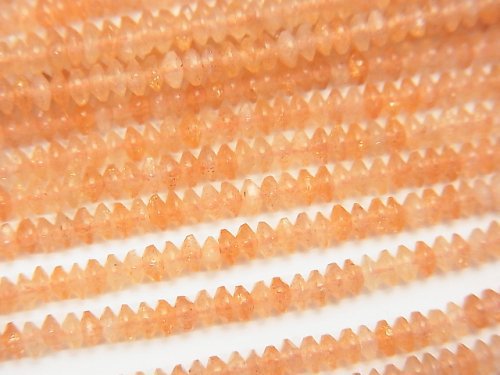 Roundel, Sunstone Gemstone Beads